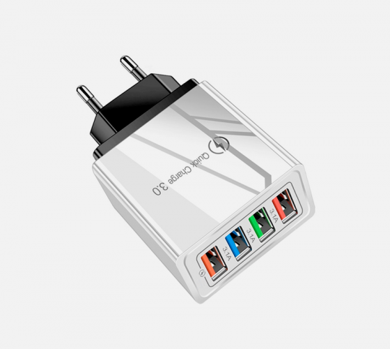 Quick Charge 4-USB Wall Charger